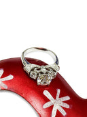 Highest Quality Round Cubic Zirconia 2 carat Engagement Ring 14K White Gold