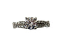 1 Carat Round CZ Engagement ring with shared prong shank 14k white gold