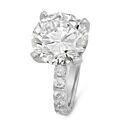 Blac Chyna's 7 Carat Round Cubic Zirconia Engagement ring in solid 14K White gold Eternity shank