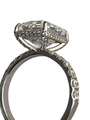 5 Carat Radiant Cut Highest Quality Cubic Zirconia Engagement ring 14 K White gold