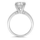 Highest Quality Cubic Zirconia 2 Carat Solitaire 14K White Gold Ring 4 Prongs
