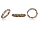 Cubic Zirconia Tiffany Embrace Inspired Eternity Band 3mm Wide 14K Rose Gold