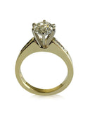 Oval 2 Carat Cubic Zirconia Engagement ring with Channel Sides 14K
