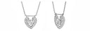 Heart Pendant With Cubic Zirconia Stones with 16 inch Chain