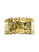 9MM Engraved Wedding Band 14K Gold Beautiful Scroll Design