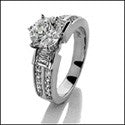 Engagement 1 Ct Round .64 TCW Cubic Zirconia Cz Ring