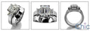 Matching Set 2 Ct Emerald Center Plain Fitted Cubic Zirconia Cz Ring