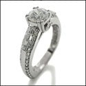 Engagement .75 Diamond CZ Euro Shank Cubic Zirconia Cz Ring