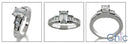 Engagement Emerald 1 Ct Center Channel Cubic Zirconia Cz Ring
