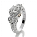 Engagement Round 0.75 Center 1.35 Pave Cubic Zirconia Cz Ring