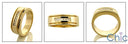 Mens 8mm Princess Channel Set Cubic Zirconia CZ Wedding Band