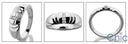 Mens Princess channel setting Cubic Zirconia CZ Wedding Band