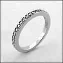 Wedding .18 TCW Pave Narrow Shank Cubic Zirconia CZ Band 