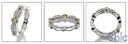 Eternity Canary Round Half Bezel Ct Pave 1.25 TCW Cubic Zirconia Cz Ring