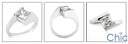 Solitaire Princess 1 Ct channel Cubic Zirconia Cz Ring