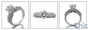 Engagement Bezel Set 1 Ct Round 6 Prong Cubic Zirconia Cz Ring