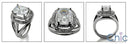 Anniversary Radiant Cushion 3 Ct Double Pave Cubic Zirconia Cz Ring