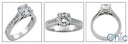 Engagement 1.5 Round 4 prong princess Channel Cubic Zirconia Cz Ring