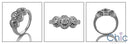 Fine Jewelry Tiny Pave Ct Bezel Cubic Zirconia Cz Ring