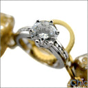 Engagement 1.5 Round Center Channel Set Round Cubic Zirconia Cz Ring
