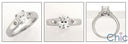 Solitaire Oval 1 Carat Lucida Style Cubic Zirconia 14k White Gold Ring