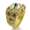 Mens 3 Ct Round in Bezel 22K Cubic Zirconia CZ Wedding Band