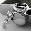 Wedding .80 TCW Round Euro Shank Cubic Zirconia CZ Band 
