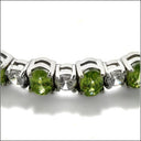Cubic Zirconia Cz Peridot Oval Ct Round Diamond 34 TCW Necklace