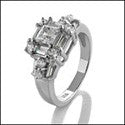 Estate Princess Baguette Cubic Zirconia Cz Ring