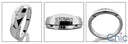 Mens .10 Princess Channel Set Cubic Zirconia CZ Wedding Band