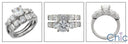 Matching Set 3 Round Prong Ct Channel Cubic Zirconia Cz Ring