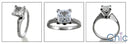 Engagement Princess 1 Ct Center Micro Pave Cubic Zirconia Cz Ring