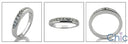 Wedding Channel Set Round 1 Ct Cubic Zirconia White Gold Band