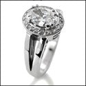 Anniversary Oval 1.25 Ct Pave Halo Cubic Zirconia Cz Ring
