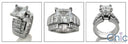 Engagement 2 Ct Princess Center Channel set Heavy Cubic Zirconia Cz Ring