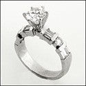 Engagement Round 1 Ct Center Channel Cubic Zirconia Cz Ring