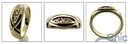 Mens 7.5 MM Wide Cubic Zirconia CZ Wedding Band