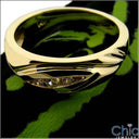 Mens Round .10 Channel Cubic Zirconia CZ Wedding Band