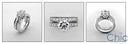Matching Set 2 Ct Round Pave Cubic Zirconia Cz Ring