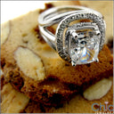 Anniversary Radiant Cushion 3 Ct Double Pave Cubic Zirconia Cz Ring