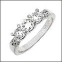 Fine Jewelry 1.08 TCW Round prong Ct Pave Cubic Zirconia Cz Ring