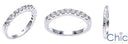 Hand Engraved .50 TCW Round Cubic Zirconia Wedding Band Solid 14K White Gold