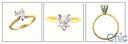 Solitaire 1.5 Heart Tiffany Style Cubic Zirconia Cz Ring