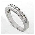 Wedding .70 Ct Round Pave Set Cubic Zirconia CZ Band 