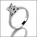 Solitaire .40 Ct Princess Single Stone Cubic Zirconia Cz Ring