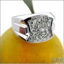 Mens 1.75 TCW Round in Pave Cubic Zirconia CZ Wedding Band