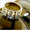 3 Stone 1.75 Ct Round Cubic Zirconia Cz Ring