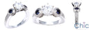 Anniversary 2 Ct Round Sapphire Cubic Zirconia Cz Ring