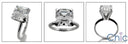 Solitaire 3.5 Royal Asscher Ct 2MM Cubic Zirconia Cz Ring