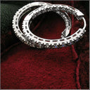 2.75 Ct Round Hoops Cubic Zirconia CZ Earrings